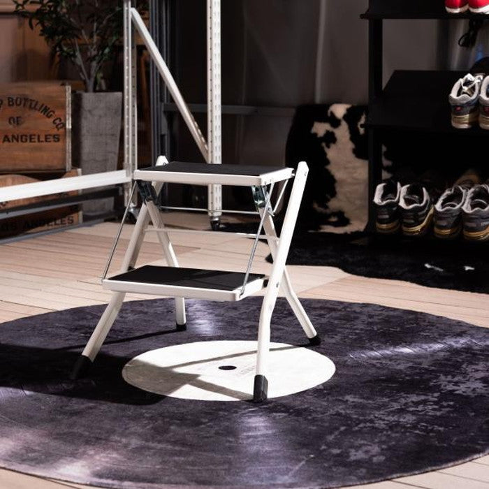 アシスタ 踏み台 ステップ台 ブラウン レッド ホワイト W42×D48×H43 折りたたみ時:W42×D5×H56  azu-PC-334の画像