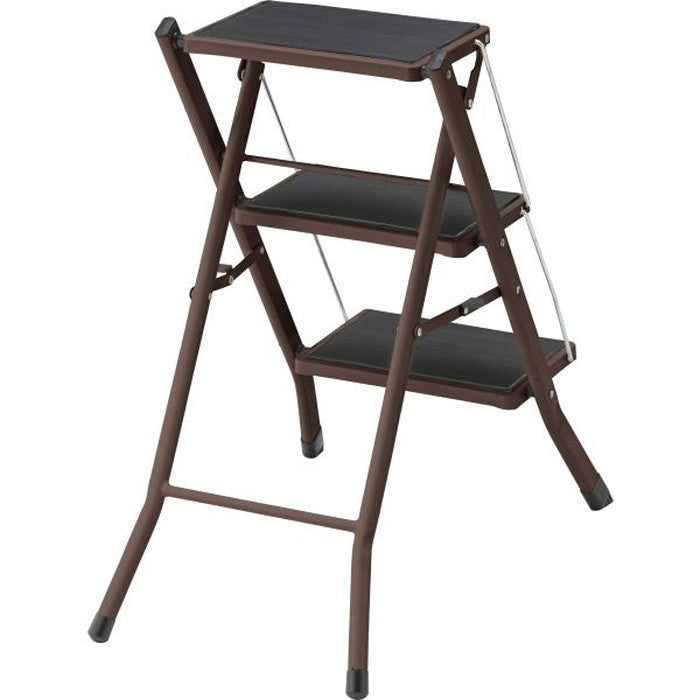 踏み台 ステップ台 ブラウン レッド ホワイト W42.5×D65.5×H68 折りたたみ時:W42.5×D6.5×H79  azu-pc-344の画像