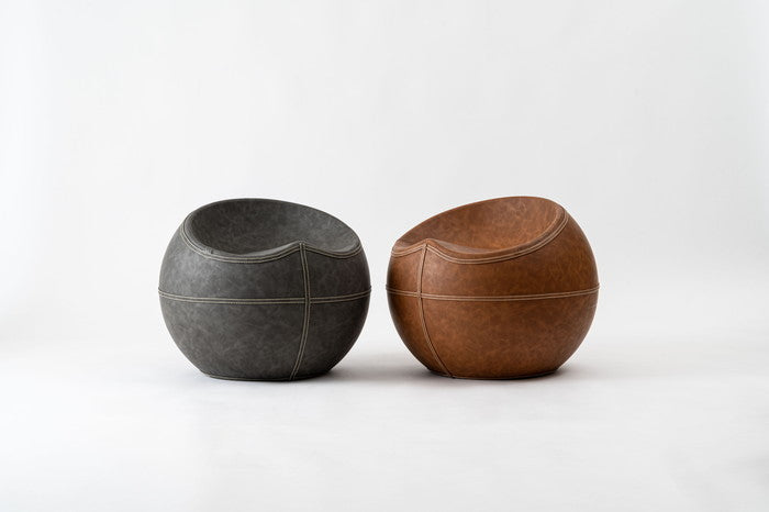 スツール ブラウン グレー W58.5×D59×H48×SH35  azu-pc-365の画像