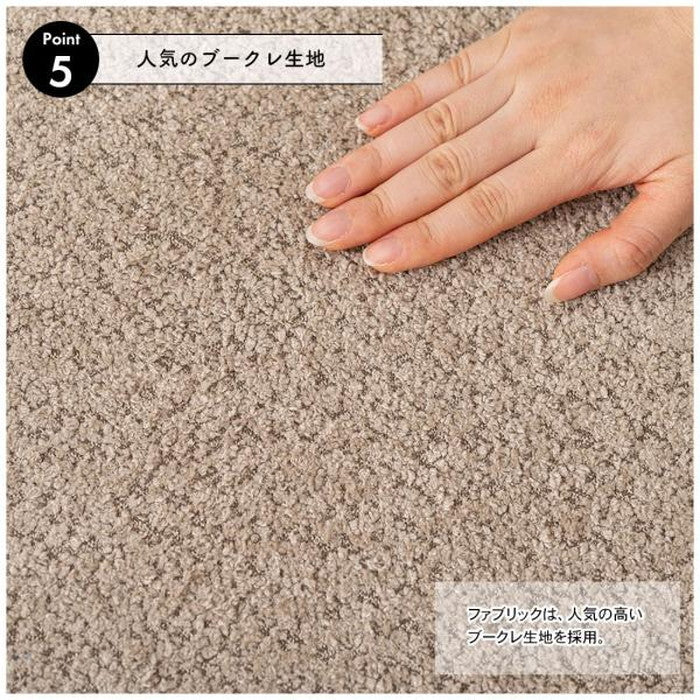 アームチェア ダイニング チェア ベージュ ネイビー W54×D55×H80.5×SH44.5  azu-pc-366の画像