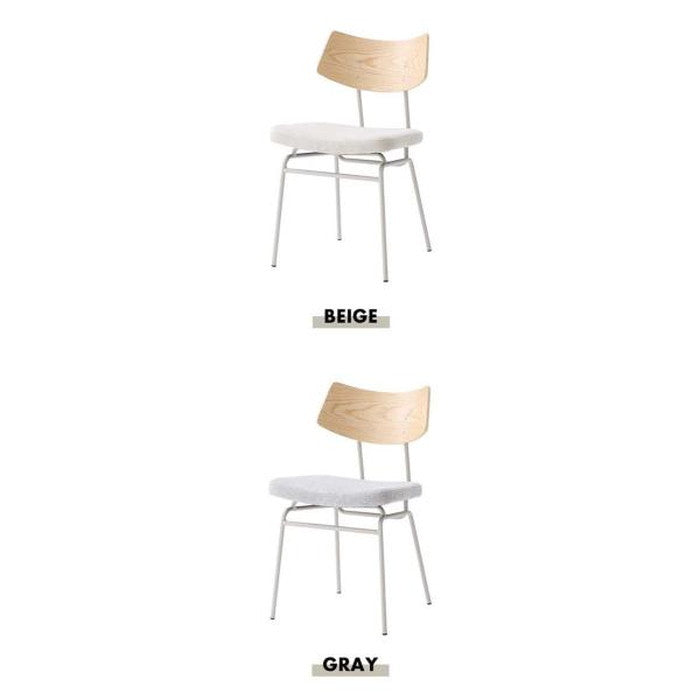 ダイニング チェア ベージュ グレー W46×D53.5×H78.5×SH47  azu-pc-620の画像