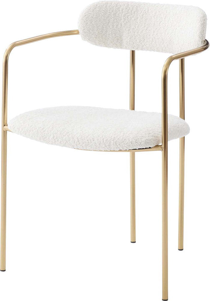 アームチェア ダイニング チェア グレー アイボリー W52.5×D51×H74×SH46  azu-pc-623の画像