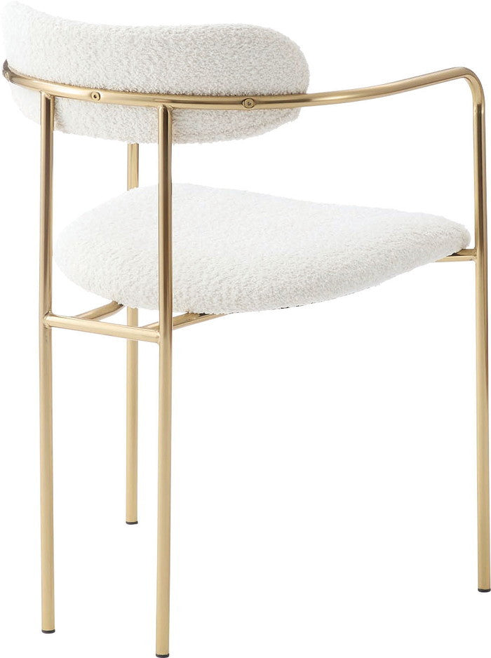 アームチェア ダイニング チェア グレー アイボリー W52.5×D51×H74×SH46  azu-pc-623の画像