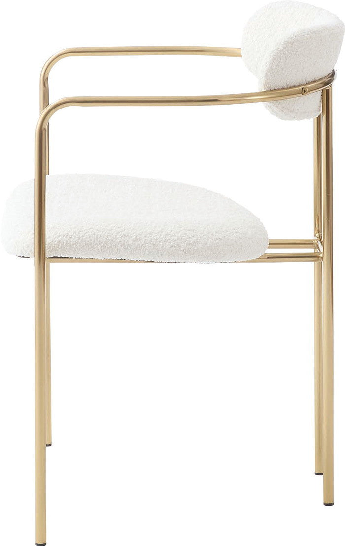 アームチェア ダイニング チェア グレー アイボリー W52.5×D51×H74×SH46  azu-pc-623の画像