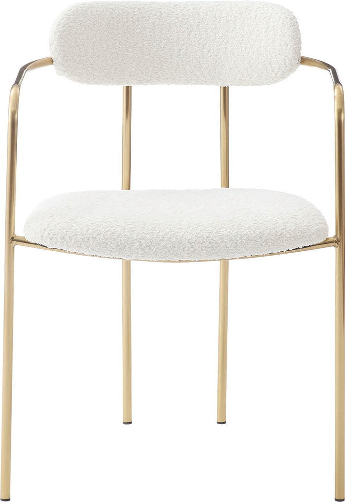 アームチェア ダイニング チェア グレー アイボリー W52.5×D51×H74×SH46  azu-pc-623の画像