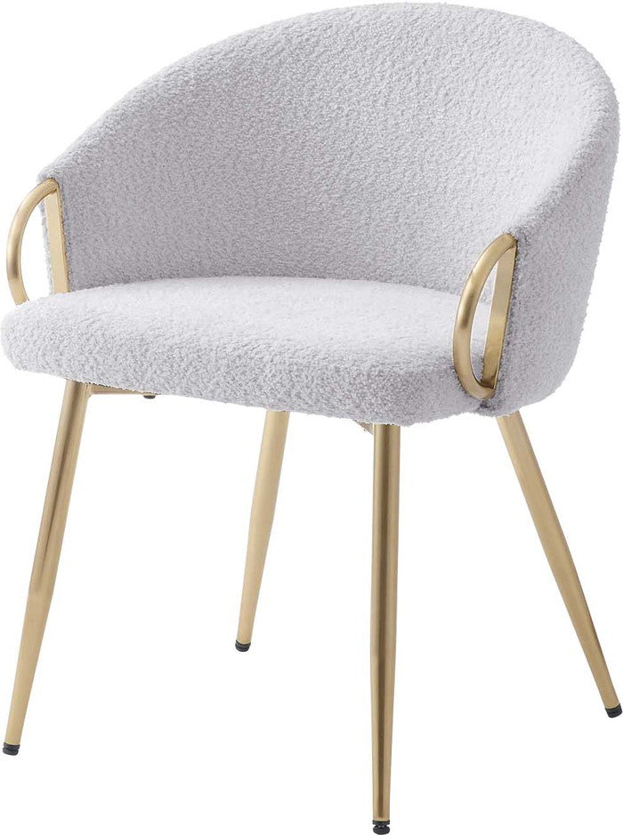 アームチェア ダイニング チェア グレー アイボリー W54×D50×H69×SH45  azu-pc-624の画像