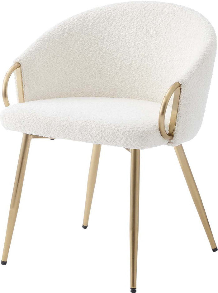 アームチェア ダイニング チェア グレー アイボリー W54×D50×H69×SH45  azu-pc-624の画像