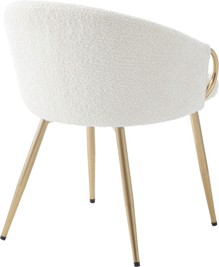 アームチェア ダイニング チェア グレー アイボリー W54×D50×H69×SH45  azu-pc-624の画像