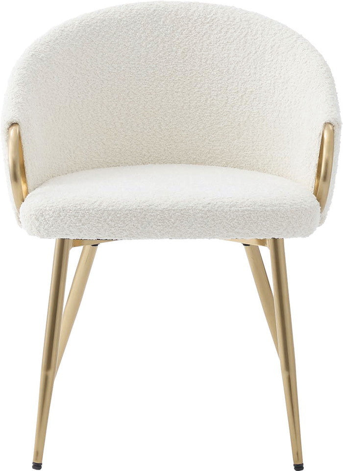 アームチェア ダイニング チェア グレー アイボリー W54×D50×H69×SH45  azu-pc-624の画像