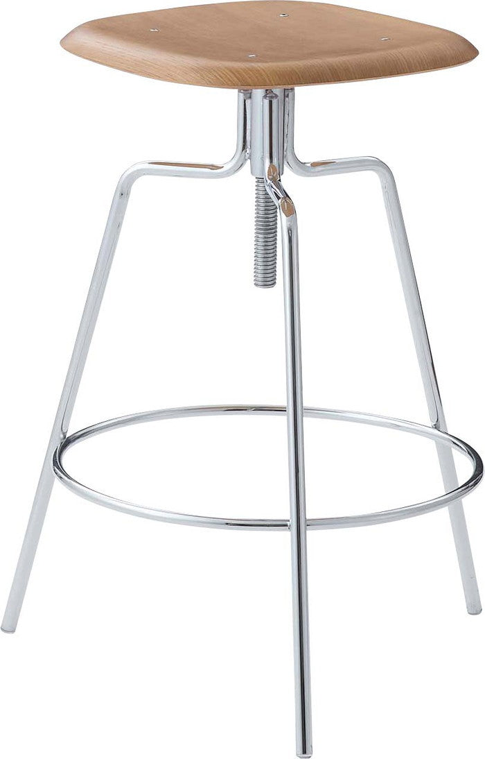 ハイスツール ブラック ライトブラウン W50×D50×H65~75  azu-pc-687の画像