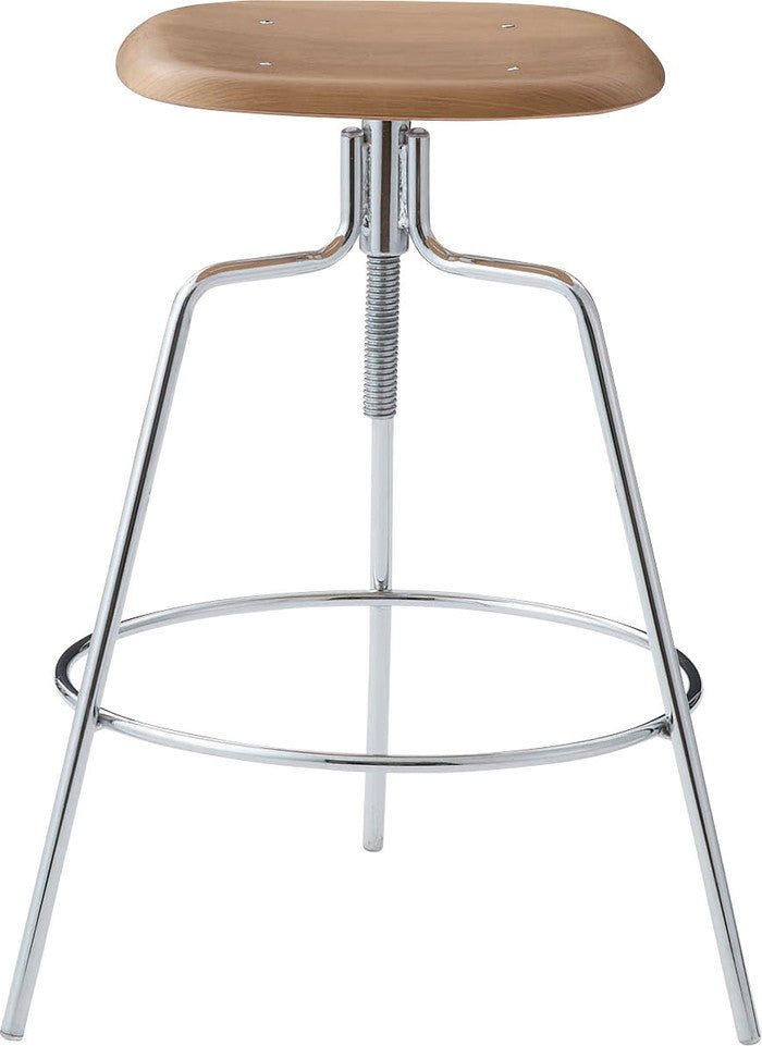 ハイスツール ブラック ライトブラウン W50×D50×H65~75  azu-pc-687の画像