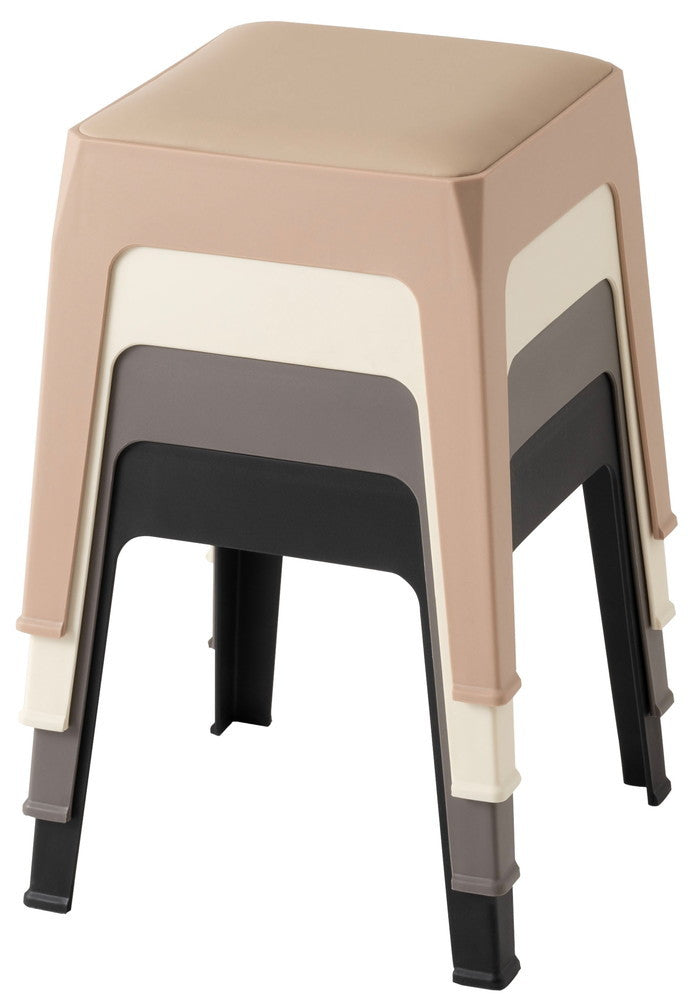 スツール ブラック グレー アイボリー ローズベージュ W30.5×D30.5×H31  azu-pc-731の画像