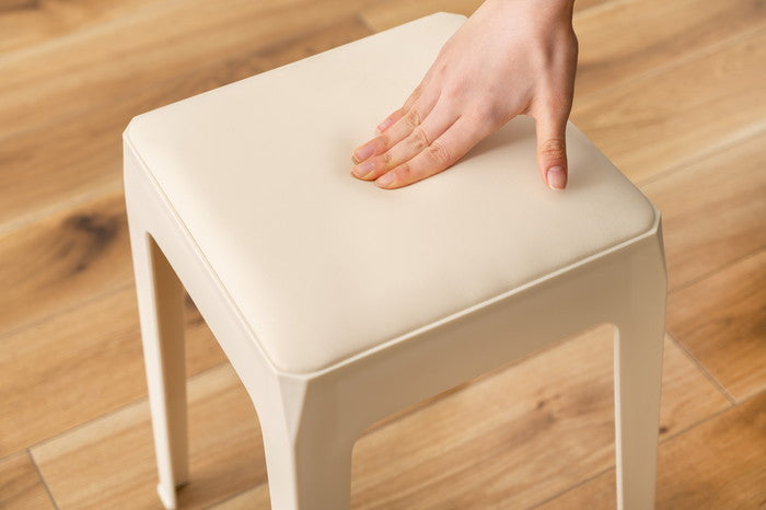 スツール ブラック グレー アイボリー ローズベージュ W33×D33×H46  azu-pc-732の画像