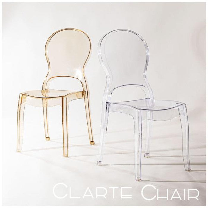 クラルテチェア アンバー クリア W46×D55×H98×SH45  azu-pc-990の画像