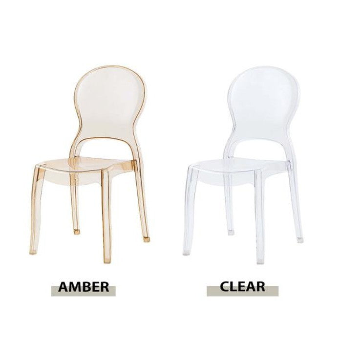 クラルテチェア アンバー クリア W46×D55×H98×SH45  azu-pc-990の画像