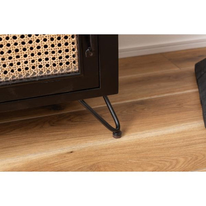 TVボード テレビ台 テレビボード ローボード リビングボード ブラック W120×D40×H40 テレビボード TVボード ローボード 収納 AVラック ラタン 籐 ミンディ ナチュラル 木製 天然木 ブラック ベージュ おしゃれ メンズライク 北欧 韓国 インテリア azu-pm-335の画像