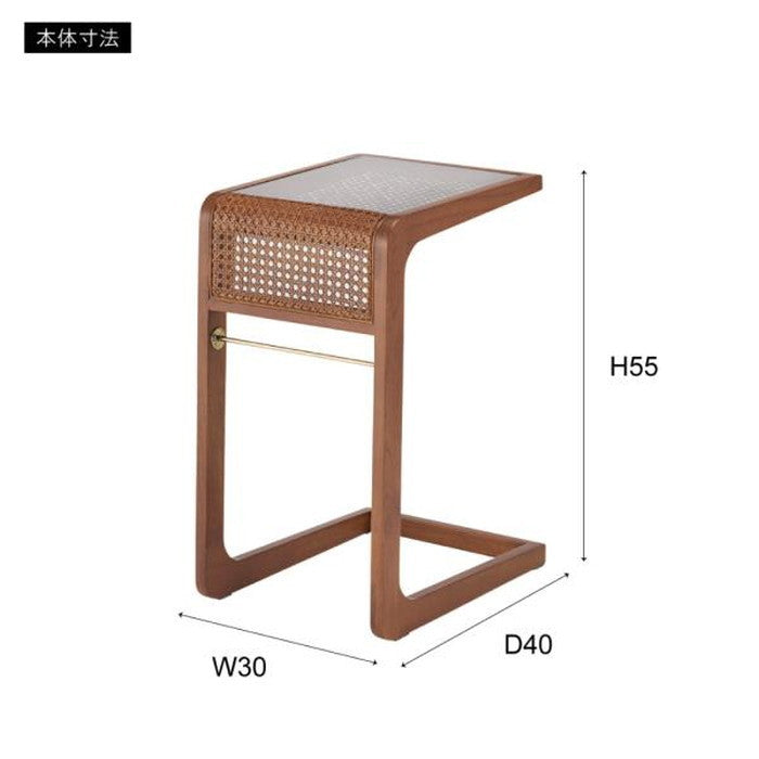 サイドテーブル ブラウン W30×D40×H55 azu-pm-502