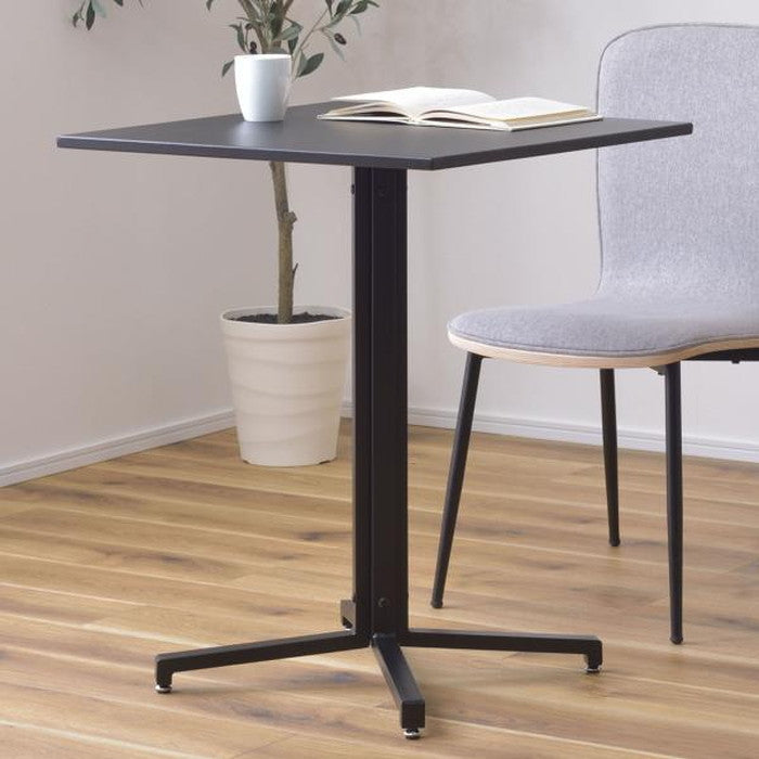 テーブル スクエア ブラック グレー W60×D60×H73 テーブル カフェテーブル 丸型 サークル 丸 ダイニングテーブル オフィス アジャスター付き スチール スタイリッシュ シンプル ブラック グレー レッド azu-pt-331の画像