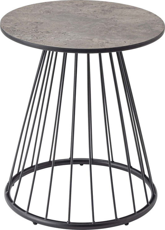 ラウンドテーブルS グレー W40×D40×H45cm  azu-pt-340の画像