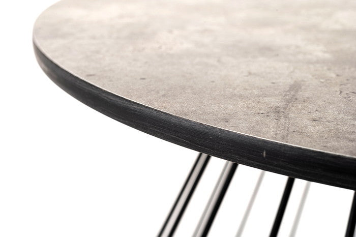 ラウンドテーブルS グレー W40×D40×H45cm  azu-pt-340の画像