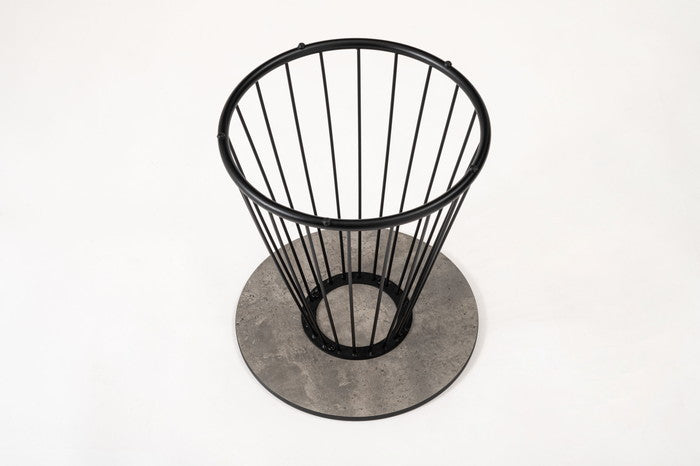 ラウンドテーブルS グレー W40×D40×H45cm  azu-pt-340の画像