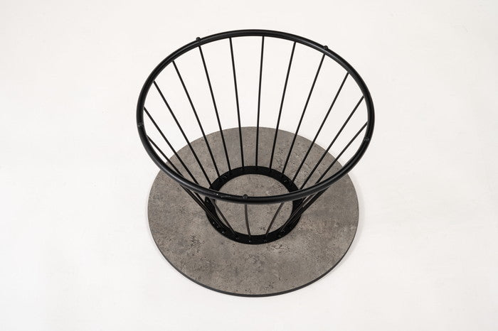 ラウンドテーブルL グレー W50×D50×H35cm  azu-pt-341の画像