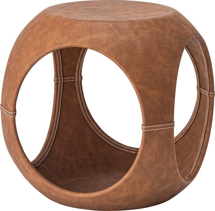 サイドテーブル ブラウン グレー W41.5×D41.5×H43.5  azu-pt-367の画像