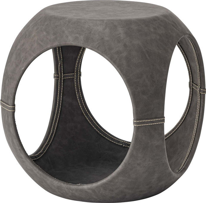 サイドテーブル ブラウン グレー W41.5×D41.5×H43.5  azu-pt-367の画像