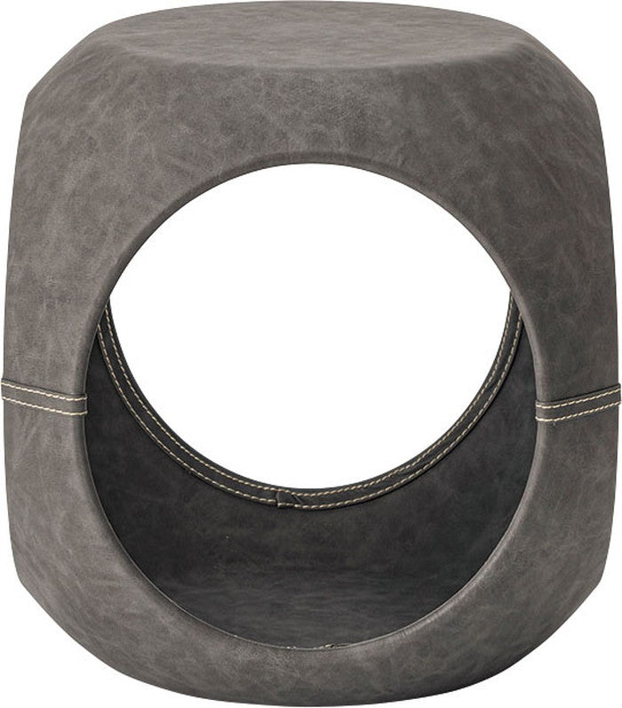 サイドテーブル ブラウン グレー W41.5×D41.5×H43.5  azu-pt-367の画像