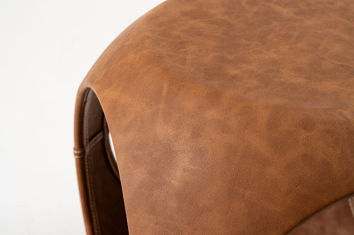 サイドテーブル ブラウン グレー W41.5×D41.5×H43.5  azu-pt-367の画像