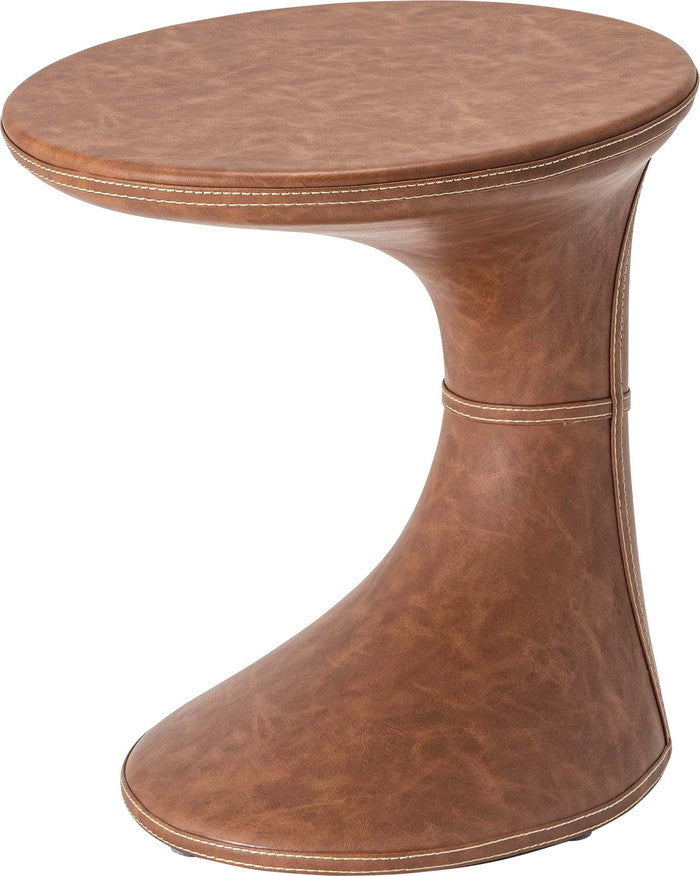 サイドテーブル ブラウン グレー W39×D46×H44.5  azu-pt-368の画像