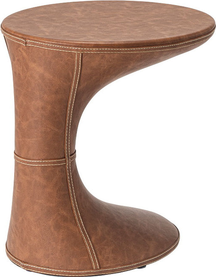 サイドテーブル ブラウン グレー W39×D46×H44.5  azu-pt-368の画像