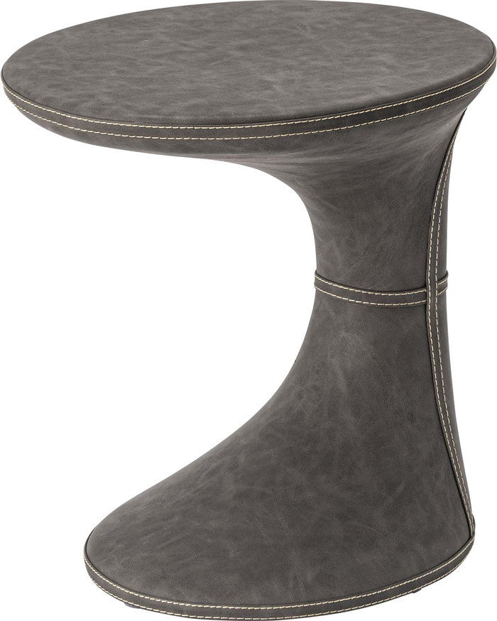 サイドテーブル ブラウン グレー W39×D46×H44.5  azu-pt-368の画像