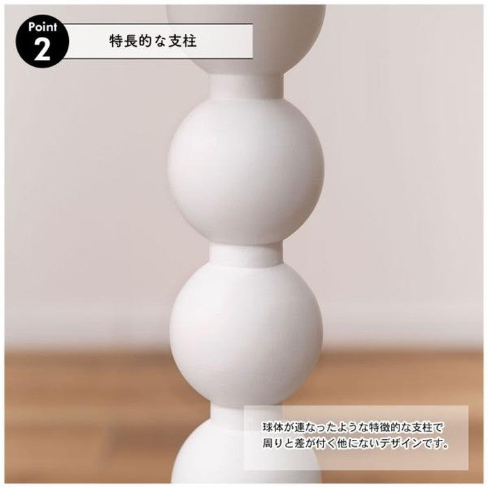 スフィア サイドテーブル ナチュラル ホワイト W35×D35×H47.5 サイドテーブル テーブル 球体 丸 ベッドサイドテーブル おしゃれ ナイトテーブル ナチュラル ホワイト カジュアル 北欧 収納 ソファサイドテーブル ベッド パソコン 寝室 リビング azu-pt-470の画像
