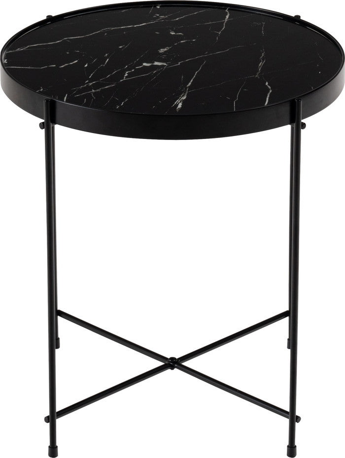 サイドテーブル ブラック W42.5×D42.5×H45.5cm  azu-pt-562の画像