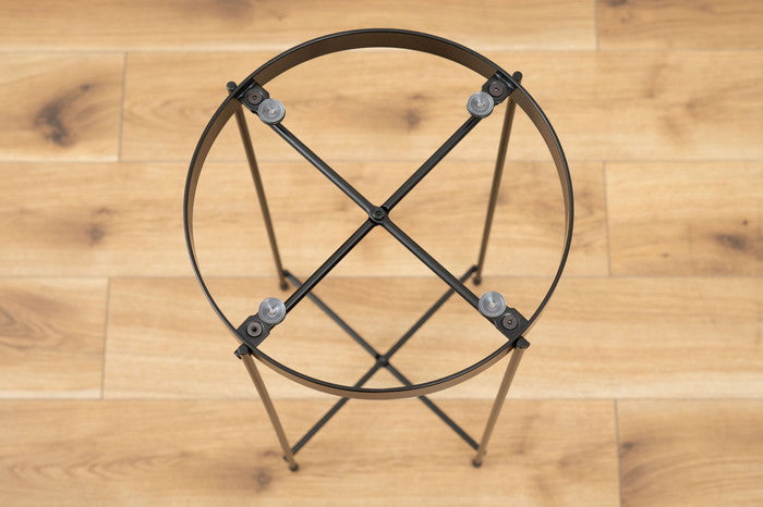 サイドテーブル ブラック W42.5×D42.5×H45.5cm  azu-pt-562の画像