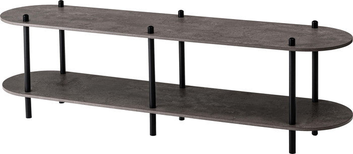 オープンラック2段 ブラック ホワイト W155×D38×H45.5  azu-pt-563の画像