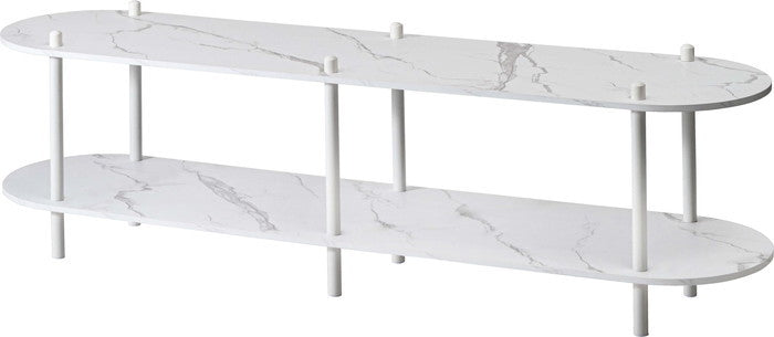 オープンラック2段 ブラック ホワイト W155×D38×H45.5  azu-pt-563の画像