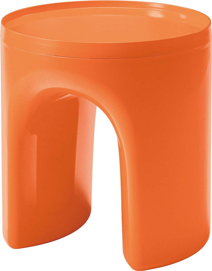 サイドテーブル ブラック オレンジ ホワイト φ40×H41  azu-pt-683の画像