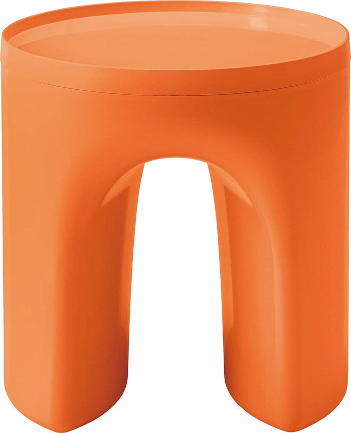 サイドテーブル ブラック オレンジ ホワイト φ40×H41  azu-pt-683の画像