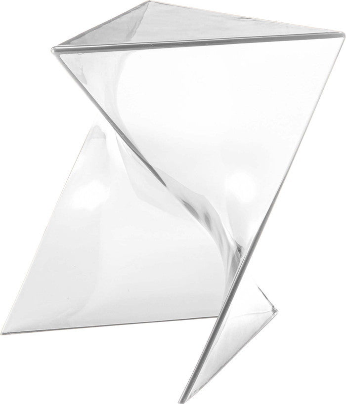 サイドテーブル クリア オレンジ W40×D40×H43.5  azu-pt-685の画像