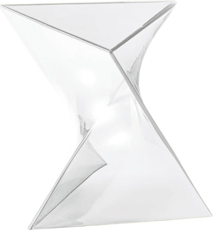 サイドテーブル クリア オレンジ W40×D40×H43.5  azu-pt-685の画像