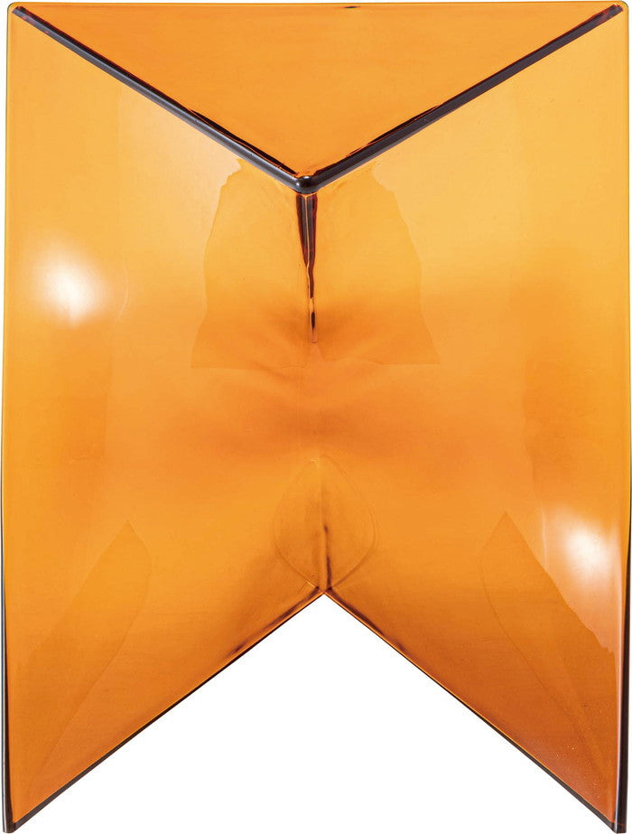 サイドテーブル クリア オレンジ W40×D40×H43.5  azu-pt-685の画像