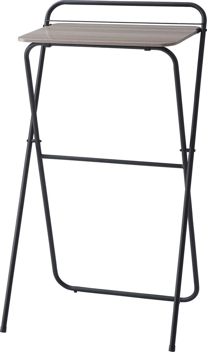 フォールディングハイデスク ブラック ホワイト W64.5×D56×H116.5/107  折りたたみ 折り畳み azu-pt-783の画像