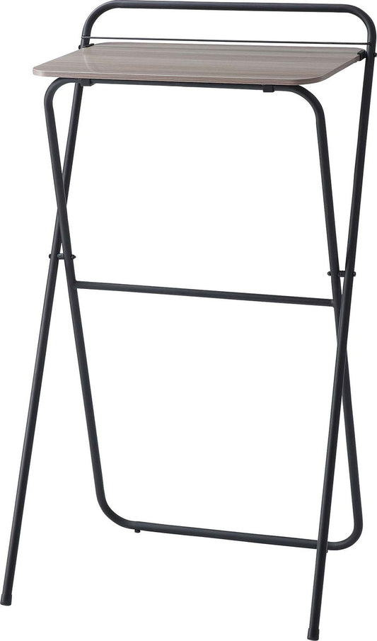 フォールディングハイデスク ブラック ホワイト W64.5×D56×H116.5/107  折りたたみ 折り畳み azu-pt-783の画像