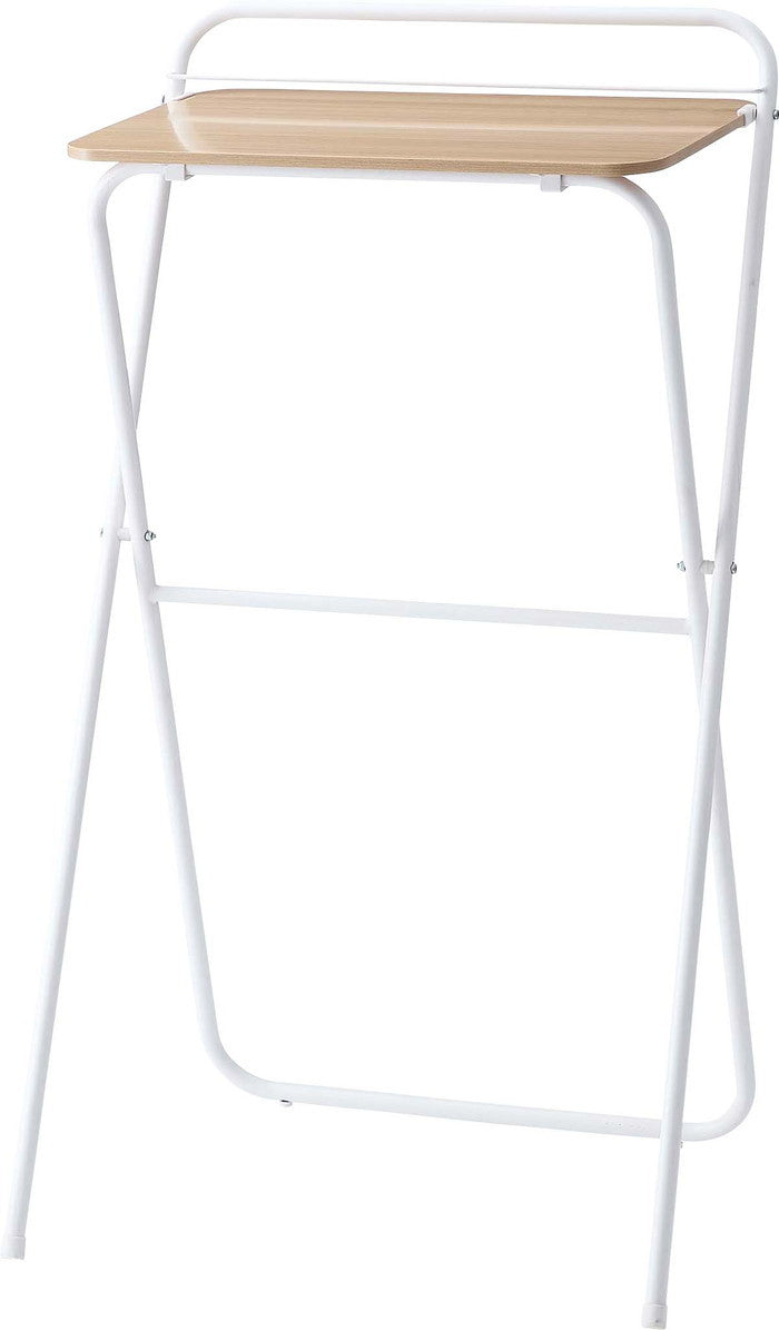 フォールディングハイデスク ブラック ホワイト W64.5×D56×H116.5/107  折りたたみ 折り畳み azu-pt-783の画像