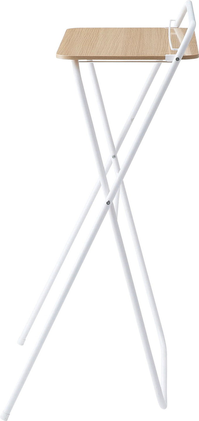 フォールディングハイデスク ブラック ホワイト W64.5×D56×H116.5/107  折りたたみ 折り畳み azu-pt-783の画像