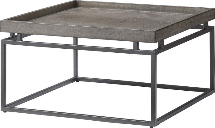 リビングテーブル グレー ナチュラル W60×D60×H35  azu-pt-784の画像