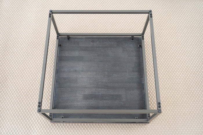 リビングテーブル グレー ナチュラル W60×D60×H35  azu-pt-784の画像