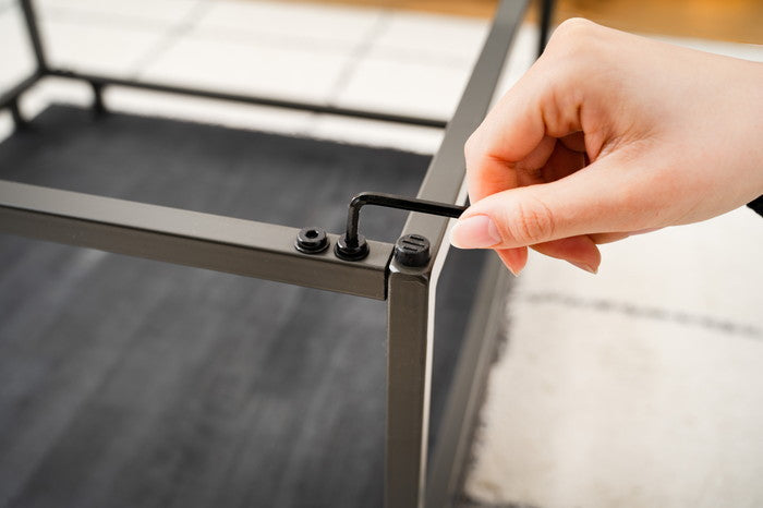 リビングテーブル グレー ナチュラル W60×D60×H35  azu-pt-784の画像